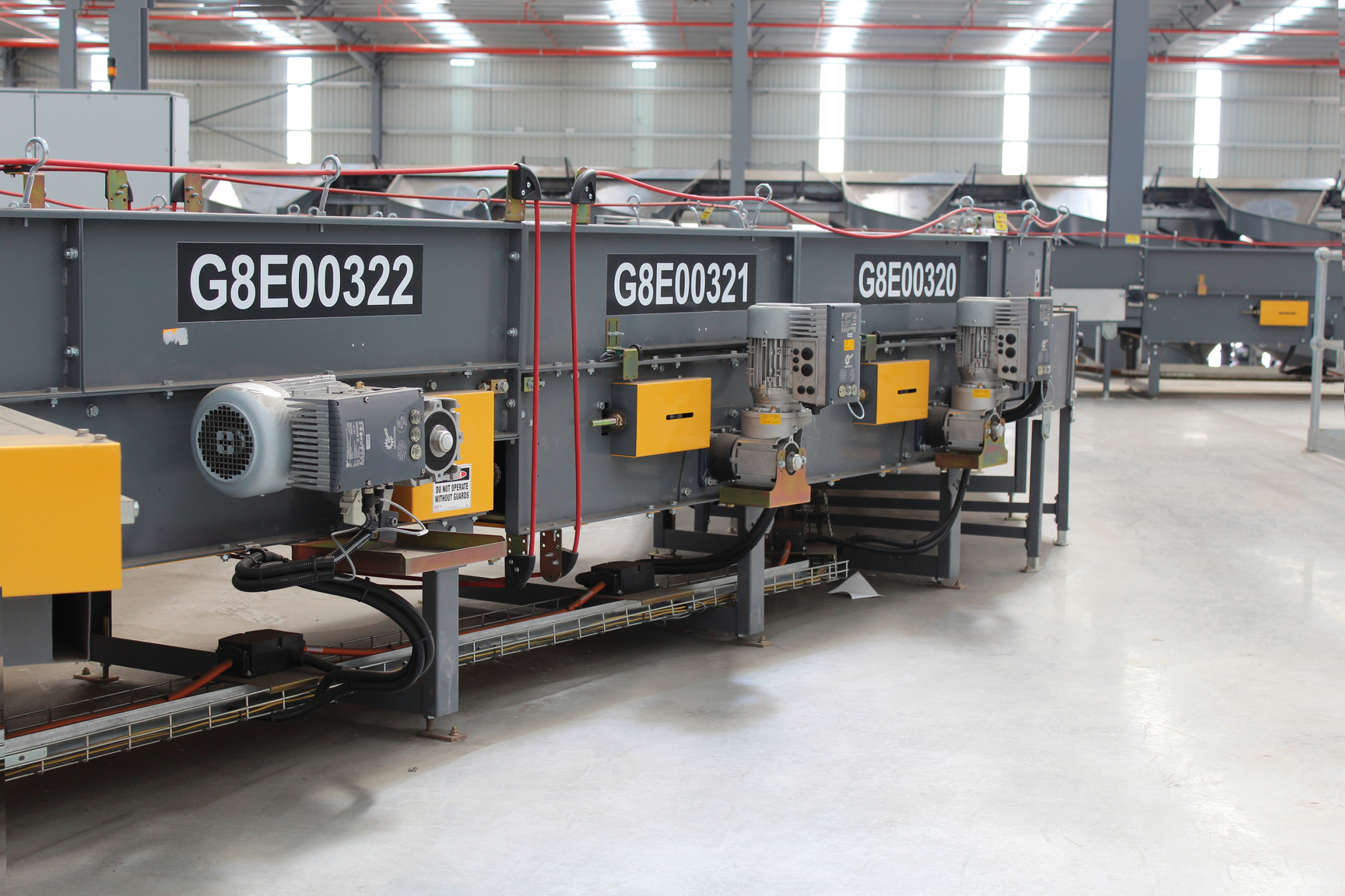 NORD bevel geared motors operate cargo sorting plant NORD