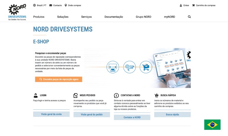 NORD DRIVESYSTEMS eShop screenshot
