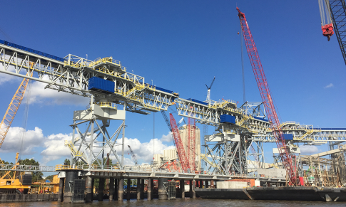 NORD gear units installed at the port in Destrehan, Louisiana.